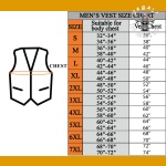 mens vest size chart