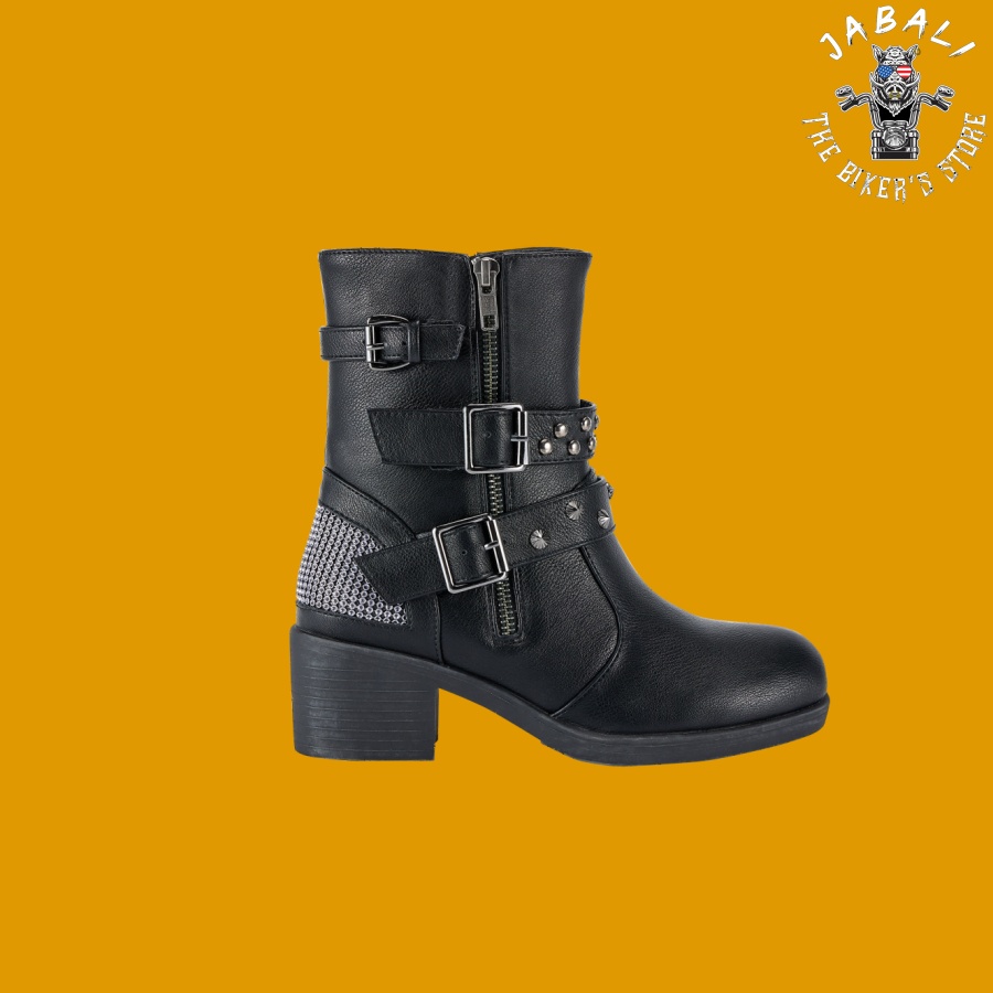 Dream Apparel Women's Black Studded Boots 2