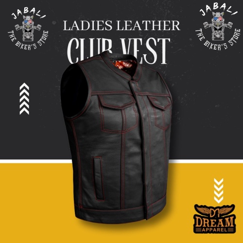 Ladies Leather Club Vest