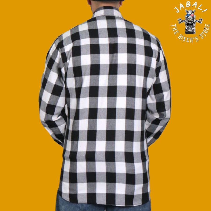Hot Leathers Black and White Flannel Shirt 02