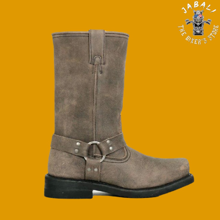 Hot Leathers Stone Wash Brown Harness Boots 02