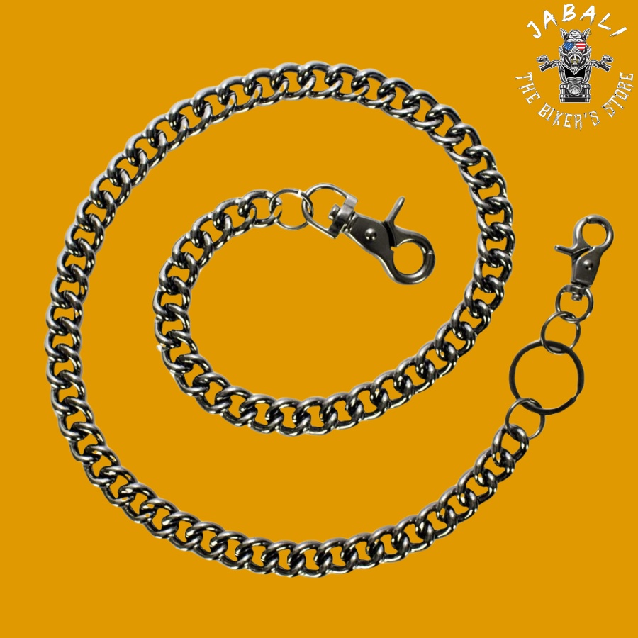 28 Black Chrome Biker Chain1
