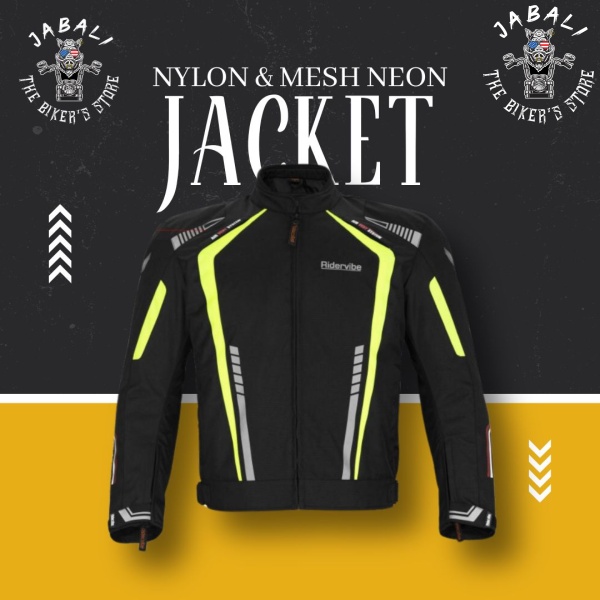 Dream Apparel Men's Nylon and Mesh Motorcycle Neon Jack