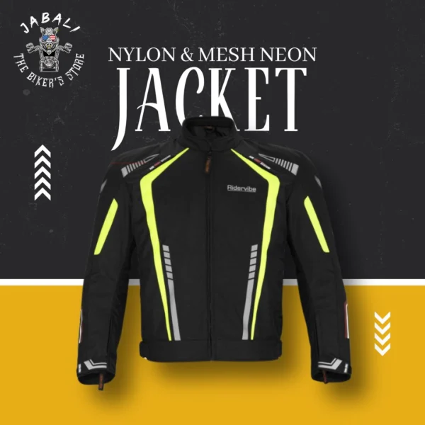 Dream Apparel Men's Nylon and Mesh Motorcycle Neon Jack